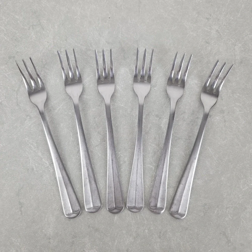 Barclay Geneve Oyster Bay Stainless Fork Seafood Hors d'oeuvres Dessert MCM 6pcs